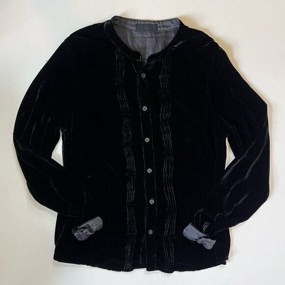 CP Shades Velvet Rayon Silk Button Down Small - Picture 6 of 9